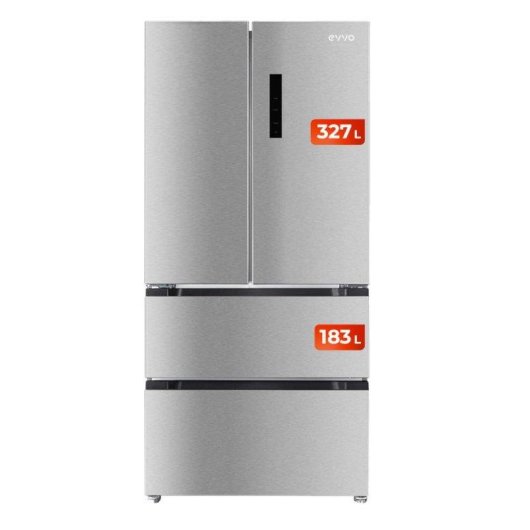 Frigorífico Francês Evvo F80x Total No Frost 183cm 510L Inox