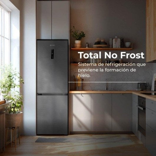 Frigorífico Combi Evvo F56DX Total No Frost 180cm 320L D Inox
