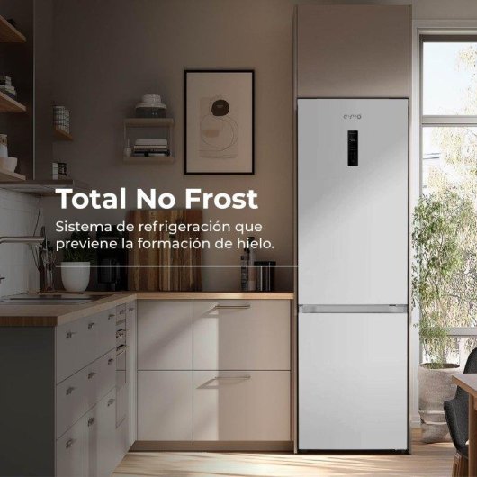 Frigorífico Combi Evvo Home F59 Total No Frost 185cm 346L D Blanco