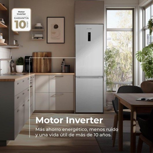 Frigorífico Combi Evvo Home F59 Total No Frost 185cm 346L D Blanco