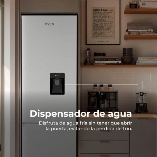 Frigorífico Combi Evvo Home F51 Pro Aqua Defrost 185cm 268L D Blanco Dispensador Agua