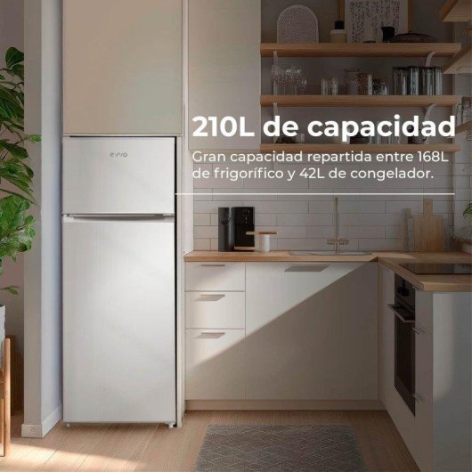 Frigorífico Combi Evvo F41 Inverter 141 cm 210 L E Blanco