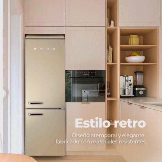 Frigorífico Combi Evvo F55BG Defrost 192cm 300L E Beige