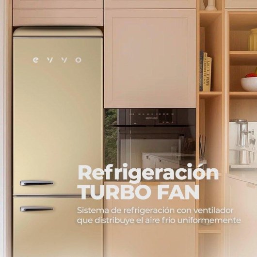 Frigorífico Combi Evvo F55BG Defrost 192cm 300L E Beige