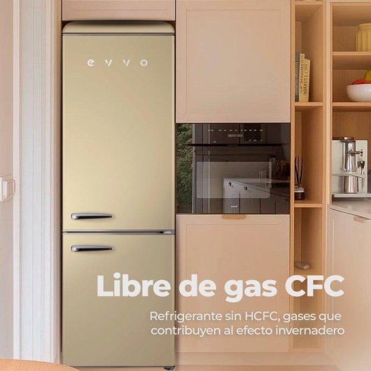 Frigorífico Combi Evvo F55BG Defrost 192cm 300L E Beige