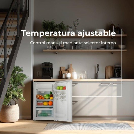 Frigorífico Mini Evvo Home F24 Defrost 83cm 91L E Blanco
