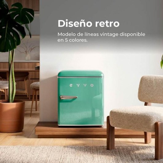 Frigorífico Mini Evvo F20G Defrost 55 cm 45 L E Verde Pastel
