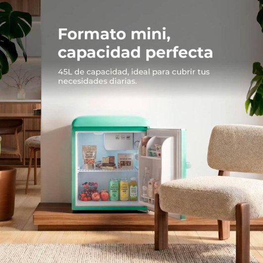 Frigorífico Mini Evvo F20G Defrost 55 cm 45 L E Verde Pastel