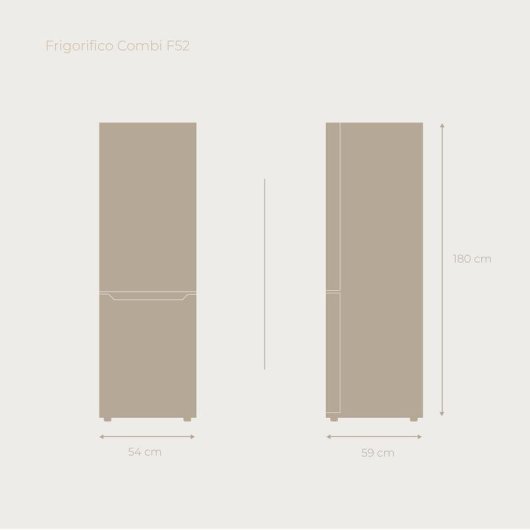 Frigorífico Combi Evvo F52X Total No Frost 180cm 250L E Inox