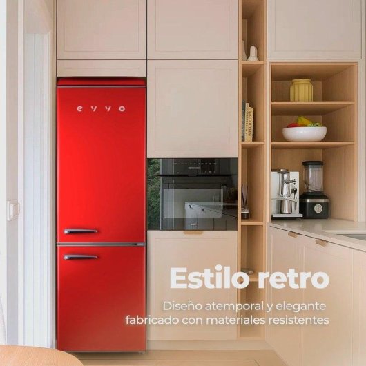 Frigorífico Combi Evvo F55R Defrost 192cm 300L E Rojo