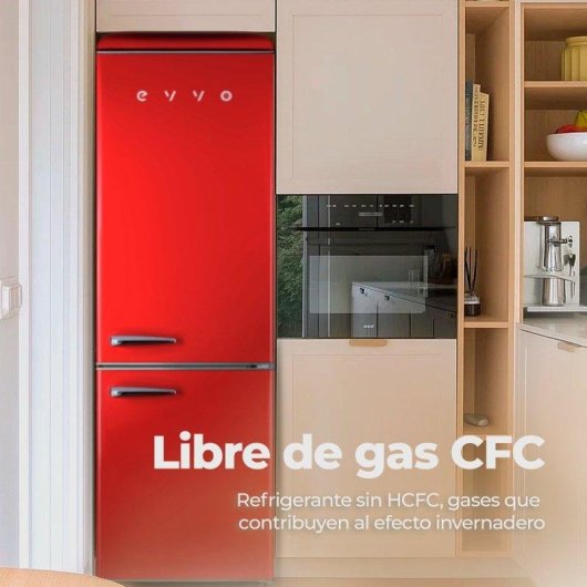Frigorífico Combi Evvo F55R Defrost 192cm 300L E Rojo