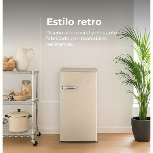 Frigorífico Mini Evvo F26BG Defrost 90cm 95L E Beige