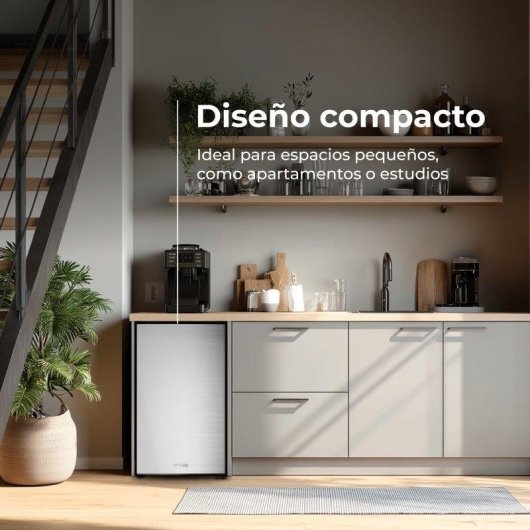 Frigorífico Mini Evvo Home F24X Defrost 83 cm 91 L E Acero inoxidable