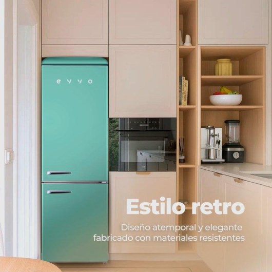 Frigorífico Combi Evvo F55G Defrost 192cm 300L E Verde Pastel