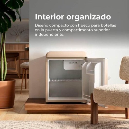 Frigorífico Mini Evvo F20BG Defrost 55cm 45L E Beige