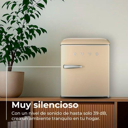 Frigorífico Mini Evvo F20BG Defrost 55cm 45L E Beige