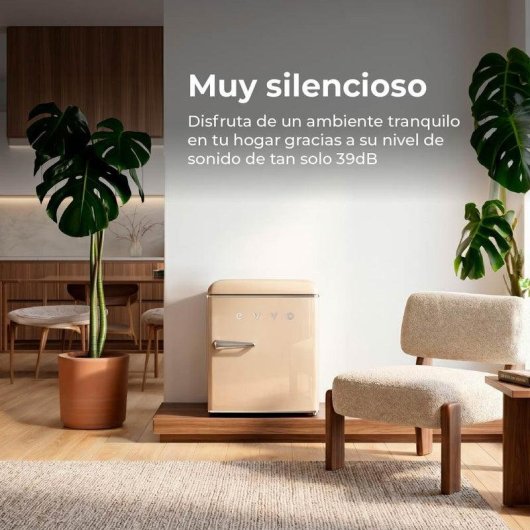 Frigorífico Mini Evvo F20BG Defrost 55cm 45L E Beige