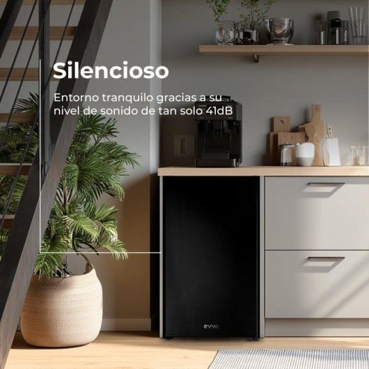 Frigorífico Mini Evvo F24BK Defrost 83cm 91L E Negro