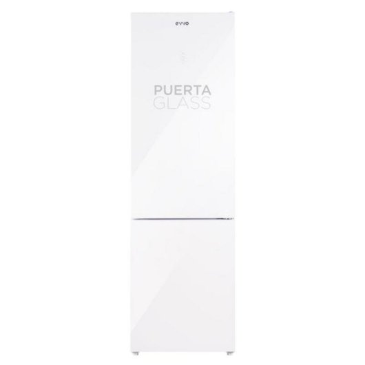 Frigorífico Combi Evvo F55w Glass Total No Frost 186cm 322L D Branco