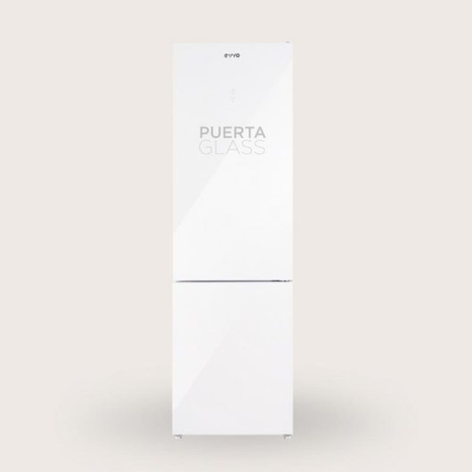 Frigorífico Combi Evvo F55w Glass Total No Frost 186cm 322L D Branco