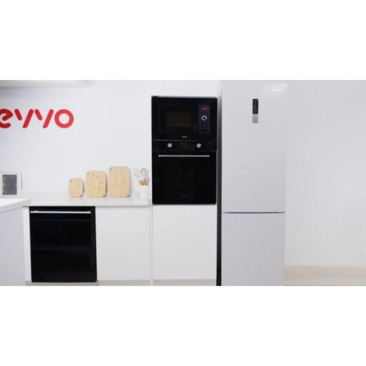Frigorífico Combi Evvo F55w Glass Total No Frost 186cm 322L D Branco