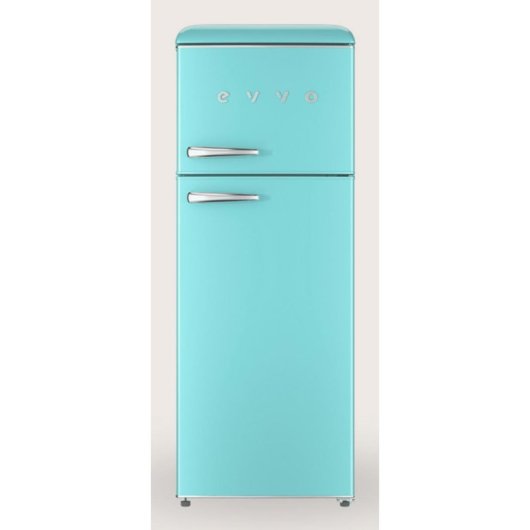 Frigorífico Dos Puertas Evvo F45BL Defrost 148,2cm 215L E Azul pastel