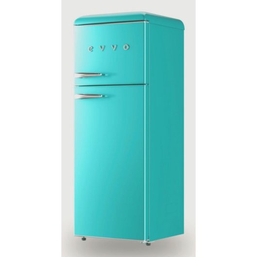 Frigorífico Dos Puertas Evvo F45BL Defrost 148,2cm 215L E Azul pastel