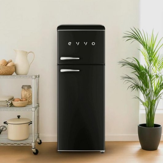 Frigorífico Dos Puertas Evvo F45BK Defrost 148,2cm 215L E Negro