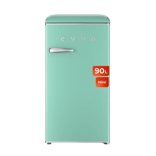 Frigorífico Mini Evvo F26G Vintage 90cm 95L E Verde Aquamarina