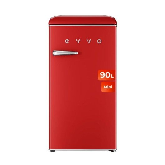 Frigorífico Mini Evvo F26R Retro Defrost 90cm 95L E Vermelho