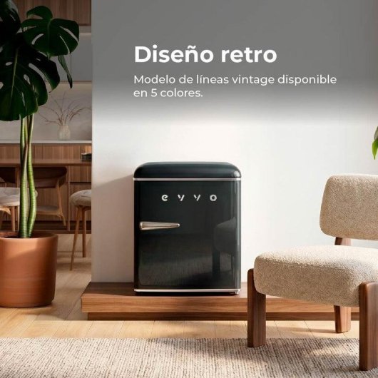 Frigorífico Mini Evvo F20BK Defrost 55cm 45L E Negro