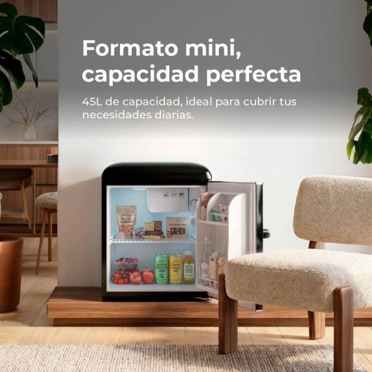 Frigorífico Mini Evvo F20BK Defrost 55cm 45L E Negro