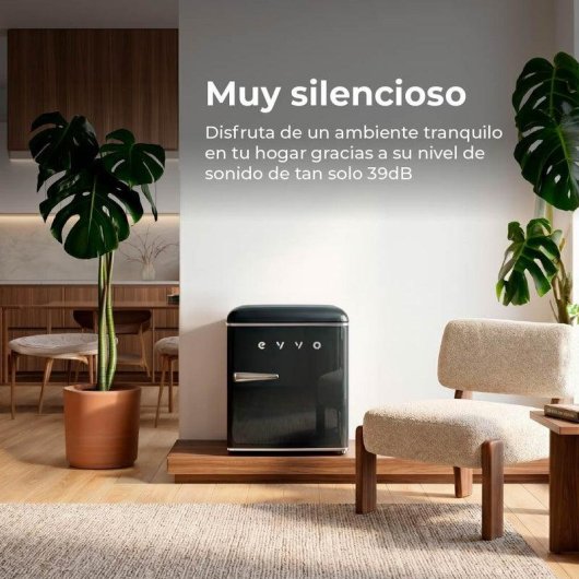Frigorífico Mini Evvo F20BK Defrost 55cm 45L E Negro
