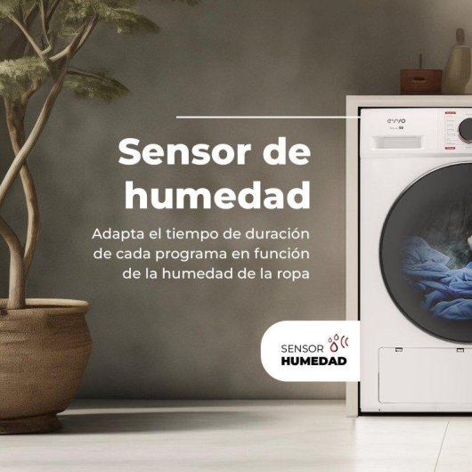 Secadora de condensación Evvo Home S8X E 8 kg Clase energética E con bomba de calor