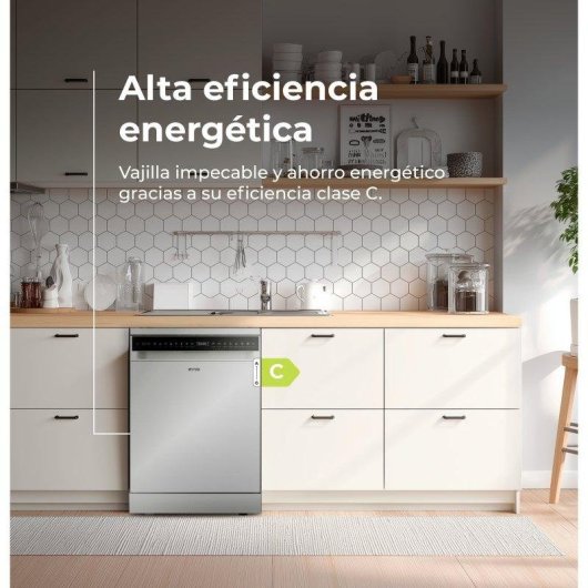 Lavavajillas Evvo Home D4YX 16 cubiertos Clase C Extra Silent Inox