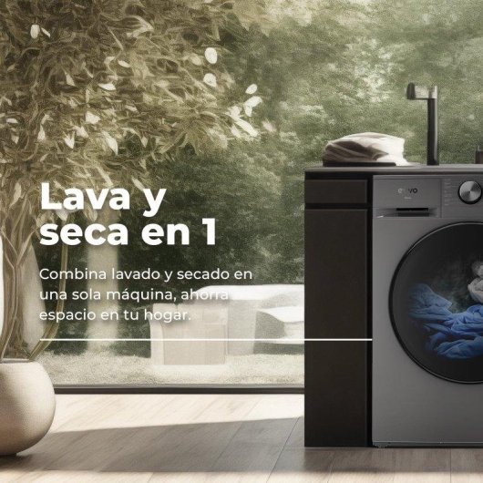 Lavasecadora Evvo Home 10+7kg A Nova 10/7x con vapor y Stain Master