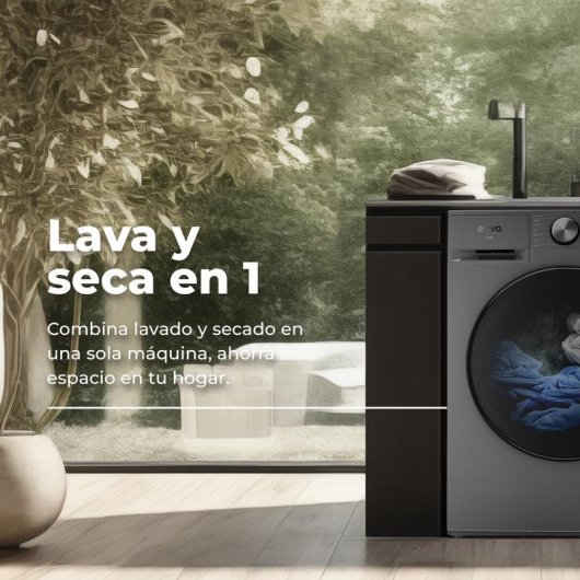 Lavasecadora Evvo Home 10+7kg A Nova 10/7x con vapor y Stain Master