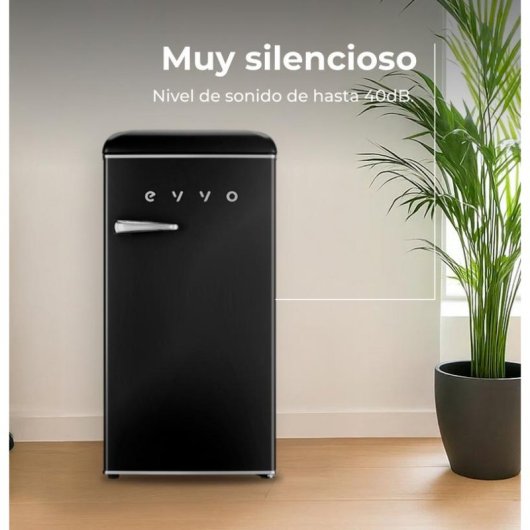 Frigorífico Mini Evvo F26BK Defrost 90cm 95L E Negro