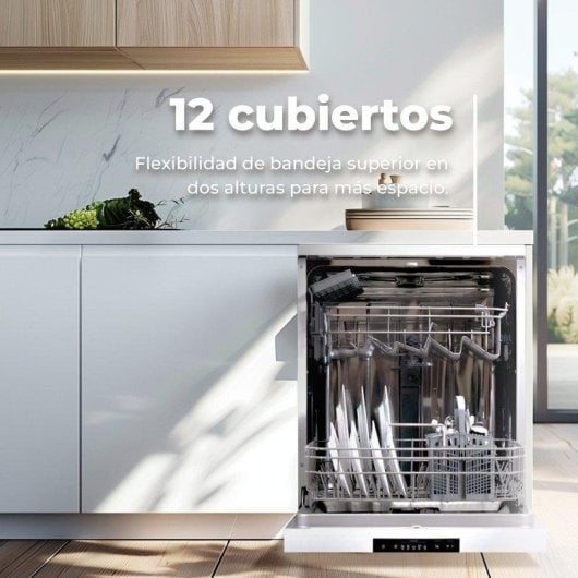 Lavavajillas Evvo Home EVVO D1X 12 cubiertos E con media carga y panel oculto