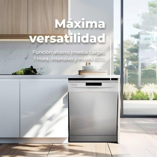 Lavavajillas Evvo Home EVVO D1X 12 cubiertos E con media carga y panel oculto