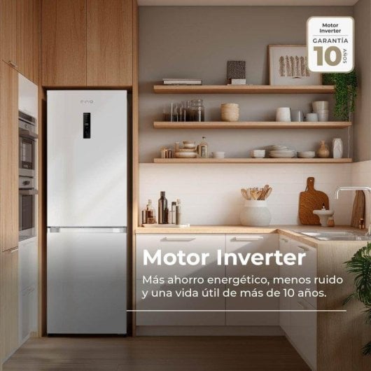 Frigorífico Combi Evvo F56 Total No Frost 180cm 320L D Blanco