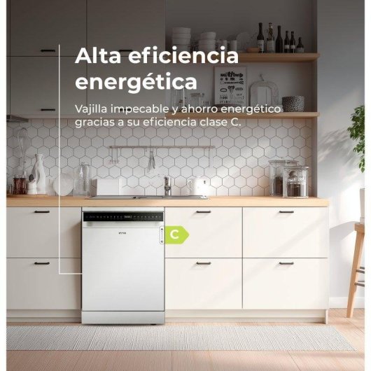 Lavavajillas Evvo Home D4Y 16 cubiertos Clase C con motor inverter silencioso