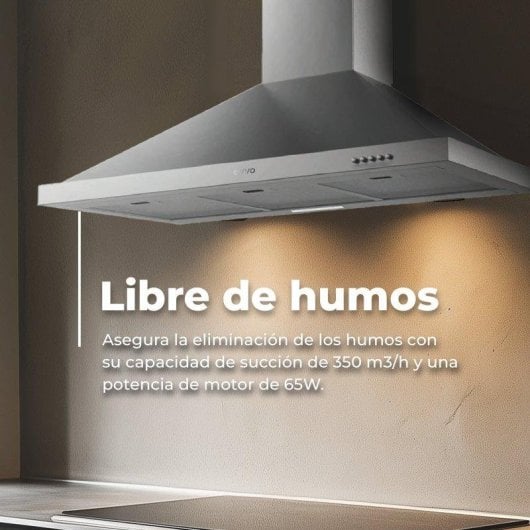 Campana extractora Evvo CE25 Pyramid Canalisation 90cm inox avec LED
