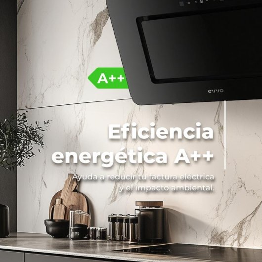 Campana extractora Evvo CE48 Black Canalisation 90cm avec contrôle tactile