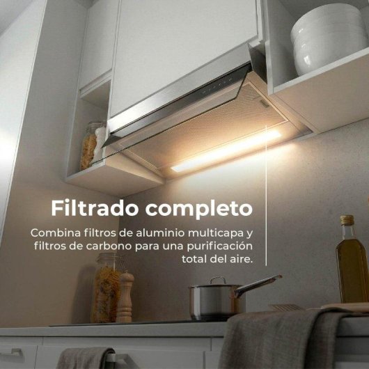 Campana extractora Evvo CEi56 Integrada Canalizado/Recirculación 56cm táctil