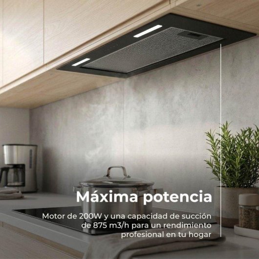Campana extractora Evvo Home CEi50 Canalizado/Recirculación 52cm con filtros aluminio y carbón