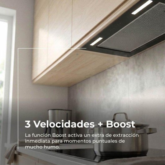 Campana extractora Evvo Home CEi50 Canalizado/Recirculación 52cm con filtros aluminio y carbón