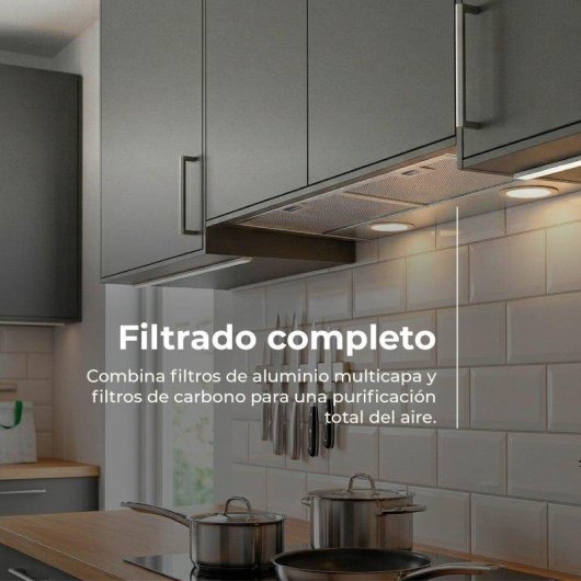 Campana extractora Evvo CEi55 Integrada Canalizado/Recirculación 55cm LED