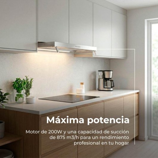 Campana extractora Evvo CEi55 Integrada Canalizado/Recirculación 55cm LED