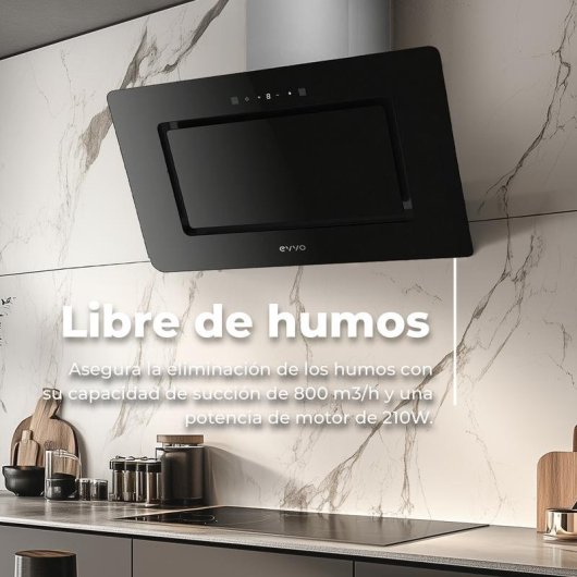 Campana extractora Evvo CE43 Canalizado/Recirculación 60cm con control táctil